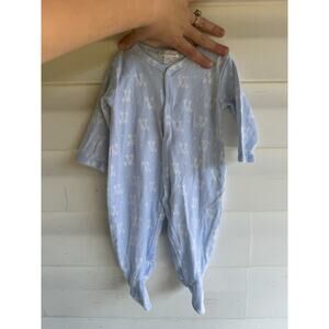 Kissy Kissy Pink Blue Giraffe Snap Front Footie Sleeper Pajamas 3-6m Baby Peru